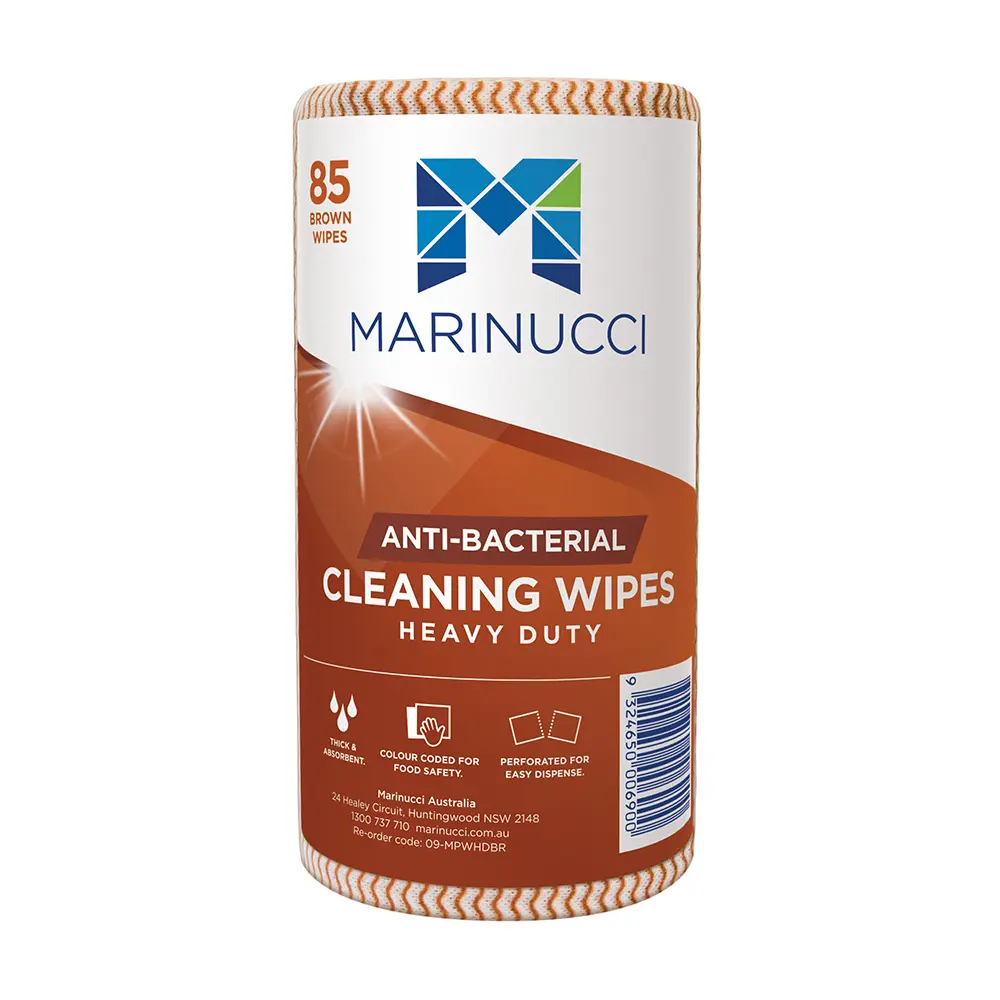 [09-MPWHDBR] Brown Heavy Duty Anti-Bacterial Cleaning Wipe