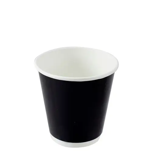 8 oz Super Coffee Cup Double Wall Black