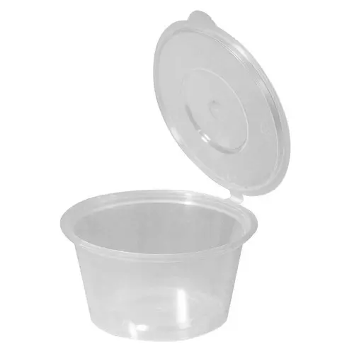 [C-PP0559] 100ml PP Sauce Cup With Hinged Lid