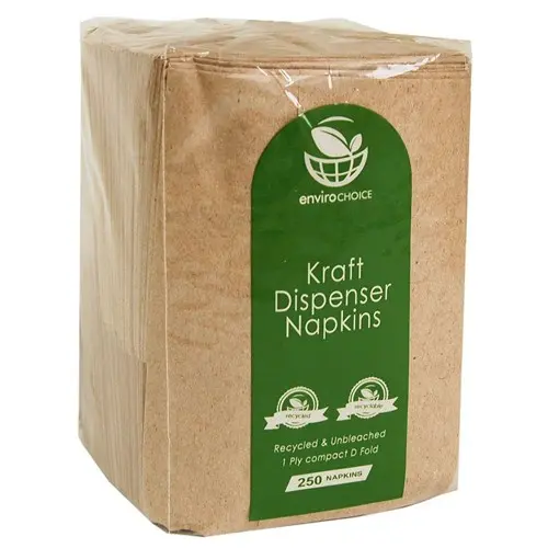 Napkins 1 Ply Compact D Fold Kraft Dispenser