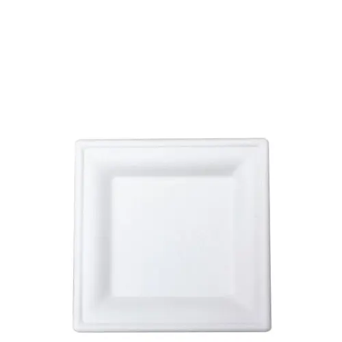 6" Sugarcane Square Plate