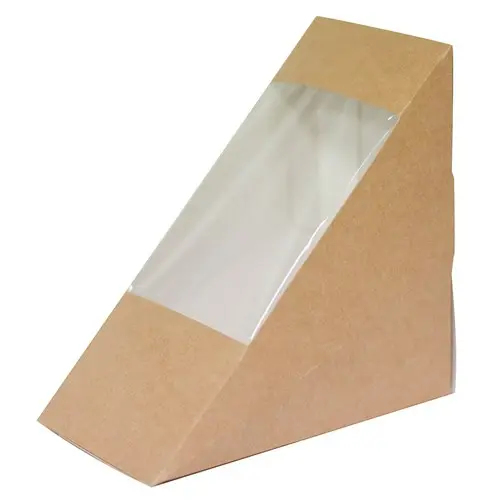 [EC-SWK0261] Sandwich Wedge Pla Window Kraft Large