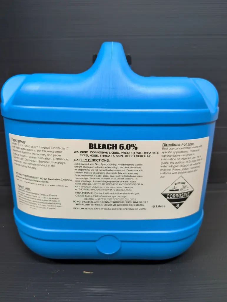 [JWBleach15L] Johnny Wipe - Bleach 6% 15L
