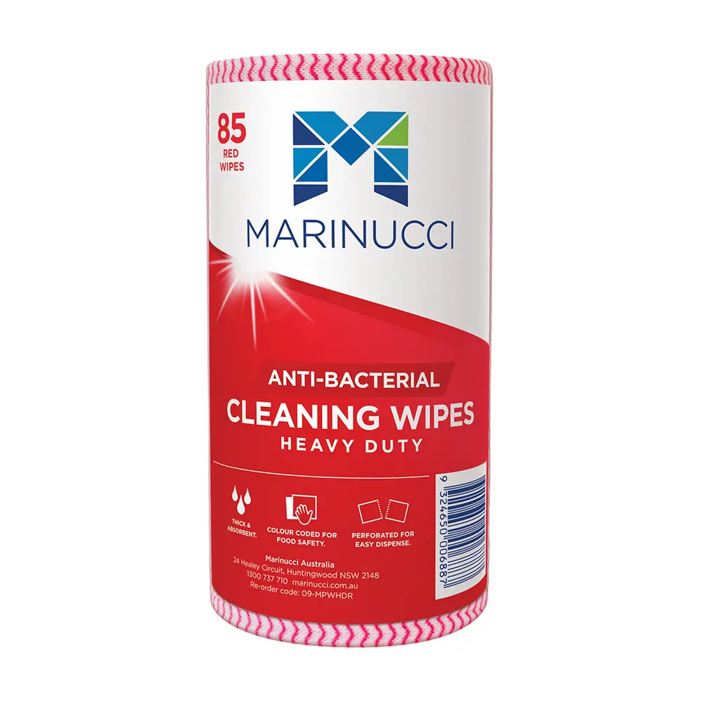 Red Heavy Duty Anti-Bacterial Cleaning Wipe