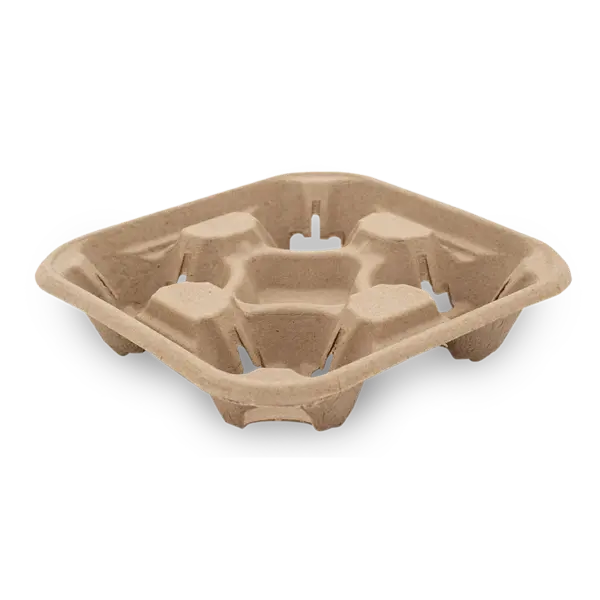 Moulded Fibre 4 Cup Carry Tray