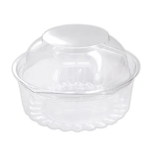8 oz Clear Shobowl w/ Dome Hinged Lid