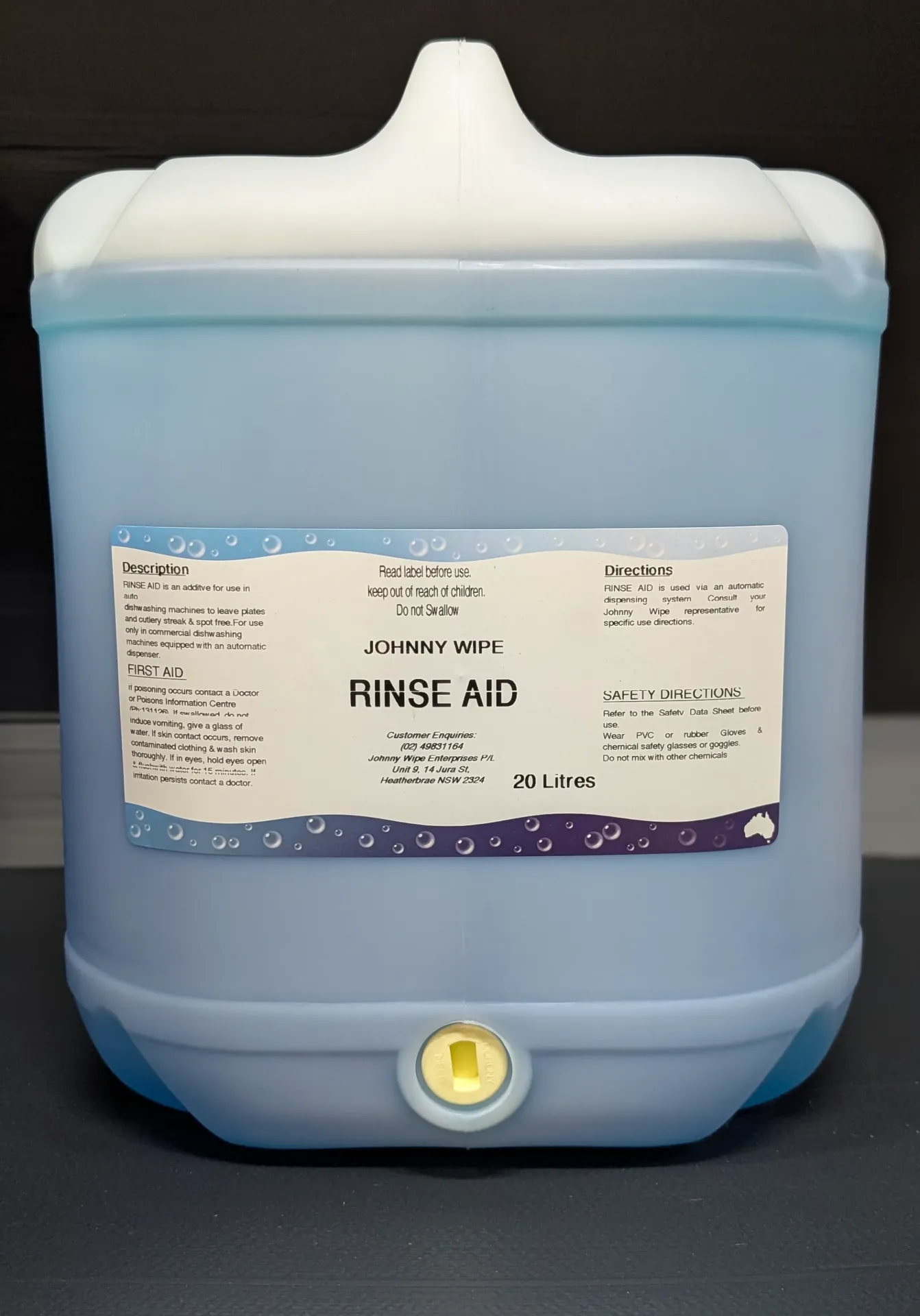 Johnny Wipe - Rinse Aid 20L