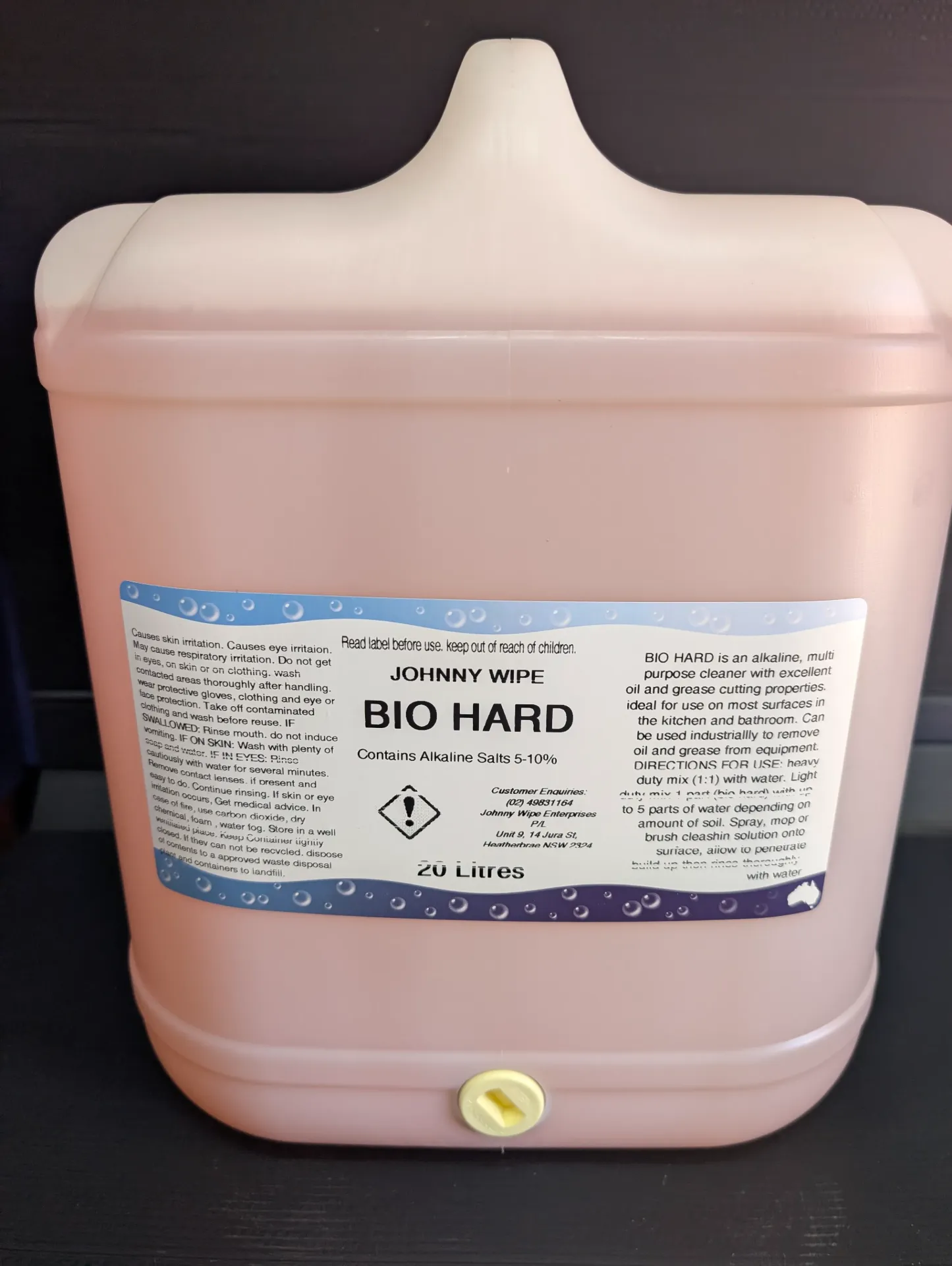 Johnny Wipe - Bio Hard 20L