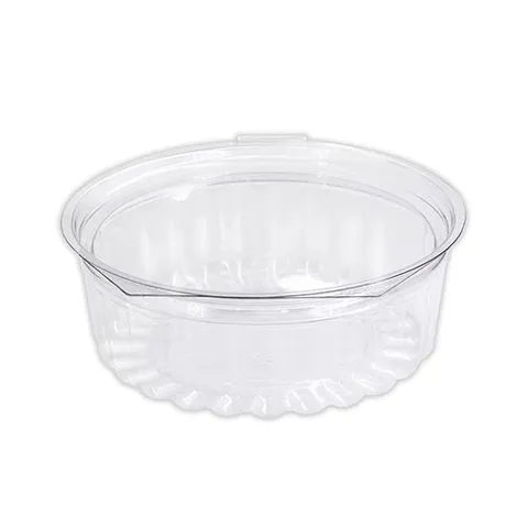 8 oz Clear Shobowl w/ Flat Hinged Lid