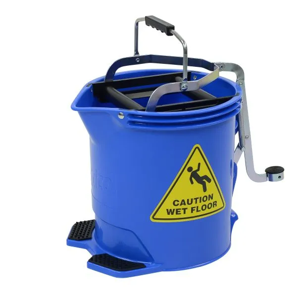 [28560] Edco 15L Metal Wringer Mop Bucket