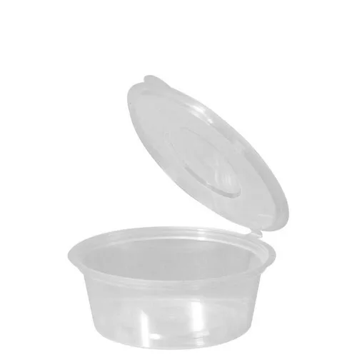 70ml PP Sauce Cup With Hinged Lid