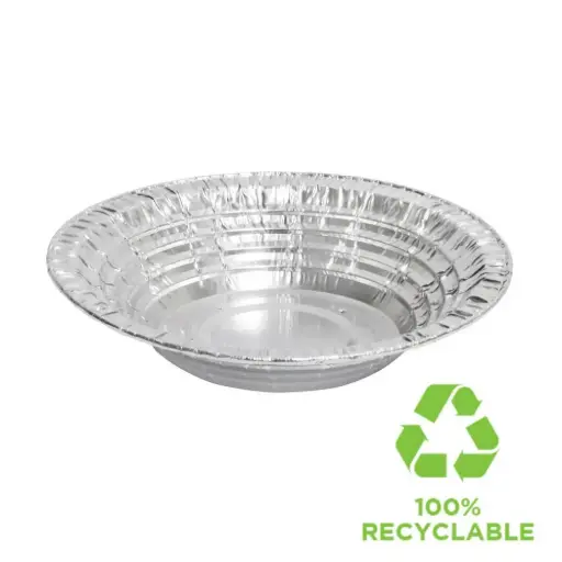 [18-MRO307P] 100ml Medium Round Perforated Base Foil Pie Case