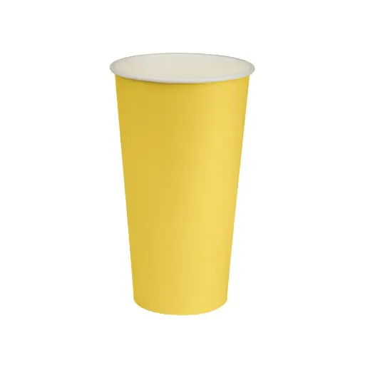 [30-MPPCC22Y] 650ml/22oz Yellow Paper Milkshake Cup