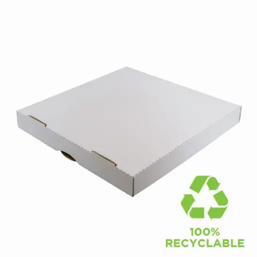 [45-P13WS] 13in White Pizza Box