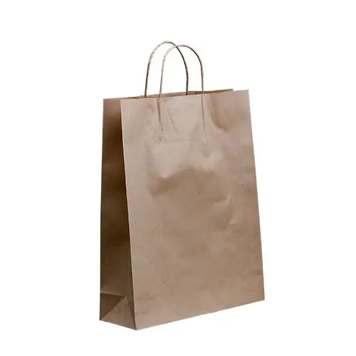 [BKPT420] Midi Brown Twisted Handle Bag