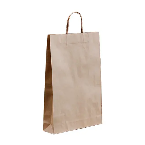 [BKPT480-F] Medium Brown Twisted Handle Bags