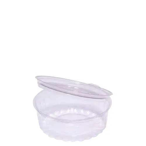 [C-408FL] Show Bowl Flat Hinged Lid Clear 8oz / 227ml