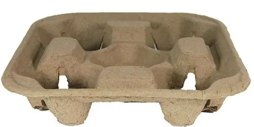 [C-CT0255] 4 Cup Carry Tray Moulded Fibre