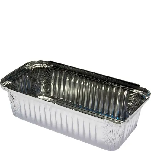 [C-FC446] Foil Container Rect. Takeaway Silver 30oz 800ml