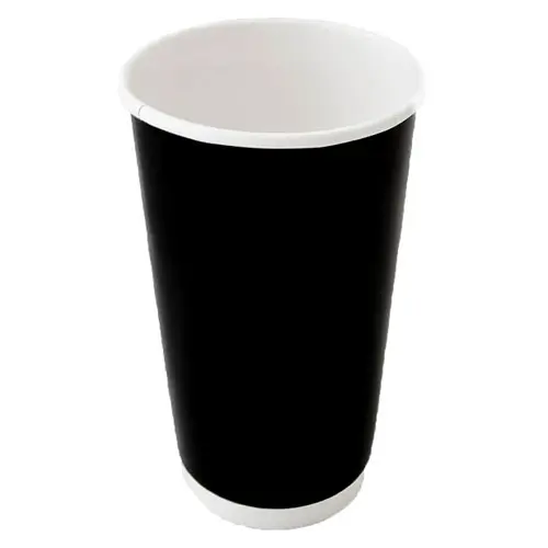 [C-HC0682] 16oz Coffee Cup Double Wall Black
