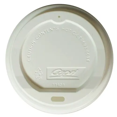[C-LT0693] White Plastic Coffee Lid To Suit Coffee Cup 90mm