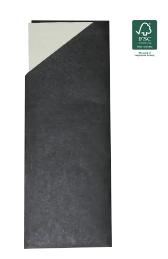 [CPBK-W] Cutlery Pocket Black W/ White Napkin