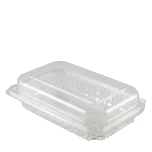 [EC-FV0410] Hinged Lid Salad Container Rpet Clear Super