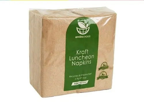[EC-NL0116] Napkins 2 Ply Gt Fold Kraft Luncheon
