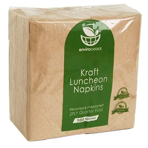 [EC-NL0118] Napkins 2 Ply Quarter Fold Kraft Luncheon