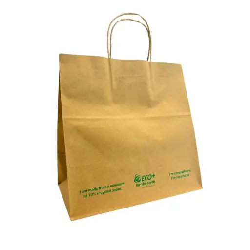 [03-ECKCBL] Large Twist Handle Recycled Paper Carry Bag